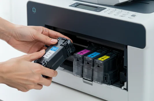 Cleaning paper jam inside printer