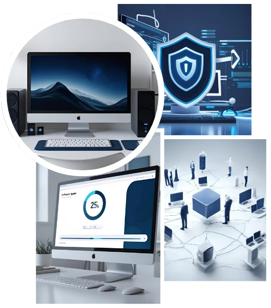 "Comprehensive IT support services for businesses including network setup, cybersecurity, data backup, and system maintenance"