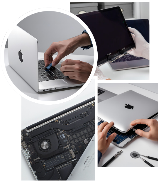 "Professional MacBook repair for screen damage, battery replacement, keyboard issues, and slow performance"