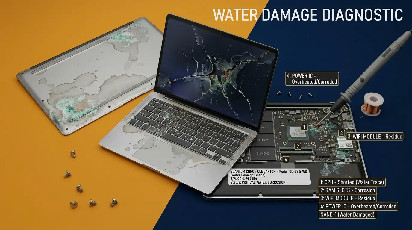 laptop water damage repair service in las vegas