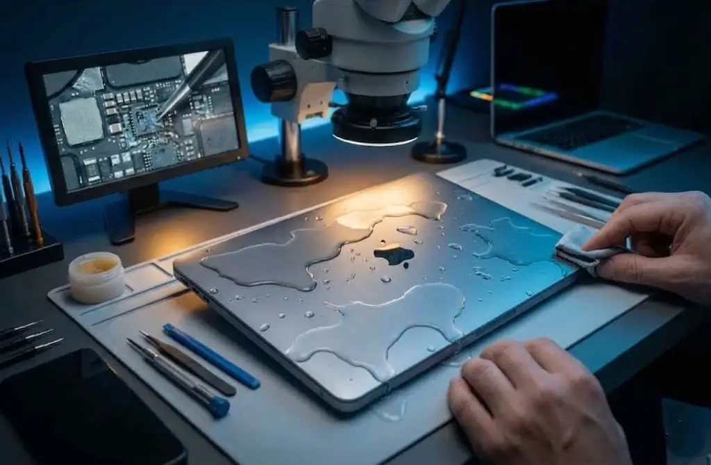 MacBook Air Screen Water Damage